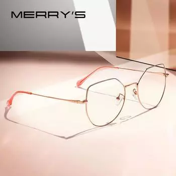 MERRYS DESIGN женские модные очки «кошачий глаз» с синим светом, блокирующие оптические оправы, очки S2025 чёрный