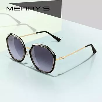 MERRYS DESIGN женские модные поляризационные солнцезащитные очки женские роскошные солнцезащитные очки с градиентом UV400 S6136 чёрный