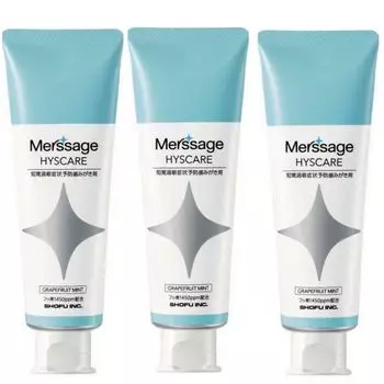 Mersage Hiscare 80 г 1450ppm Грейпфрут Мята x 3 [Shofu] Dental Exclusive/Quasi-drug