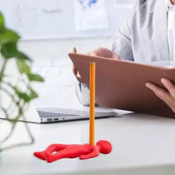 Мертвая человеческая фигурка держатель для ручки смешные красные статуи трупа стеллаж для хранения карандашей стол