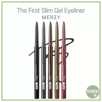[MERZY] The First Slim Gel Eyeliner 1.5mm 5 col /Waterproof Eyeliner Oilproof Multiproof Eyeliner GS1 BLACK ONYX