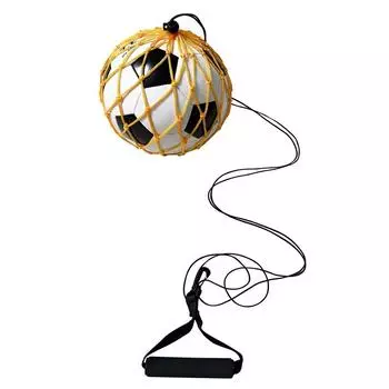 Mesh Ball Control Trainer Elastic Belt Football Training Equipment Practice Handle Style
