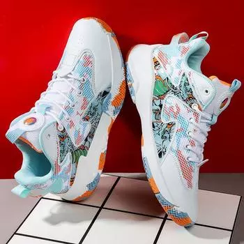 Mesh basketball shoes men s shoes new summer mesh primary and secondary school students big children s sports shoes cement ground actual combat bo 36