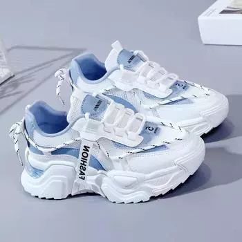 Mesh Breathable Clunky Sneakers Women s Ins Versatile Summer New Student Leisure Sports Running Shoes 35 синий