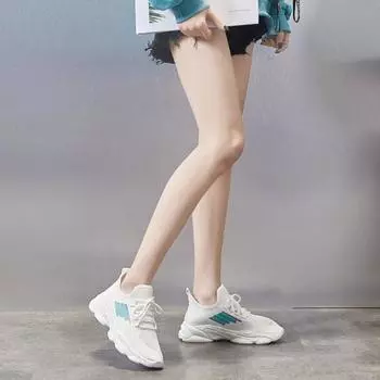Mesh Breathable Lace Up Sneakers Athletic Pink Woman Footwear Whit Shoes for Women Sports Running Autumn Cheap Sale A Cotton 39 36