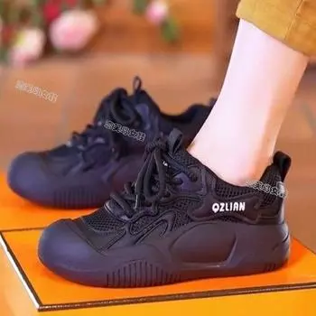 Mesh breathable little white shoes women s 2024 summer new dad shoes thin net shoes muffin platform sports shoes women 35 белый