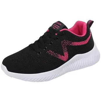 Mesh breathable sneakers for women Spring/Summer casual walking shoes Light lace-up sports trainer tennis shoes for women 35