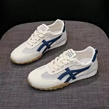 Mesh breathable women s new summer flat-bottomed student lace-up casual sports shoes 35