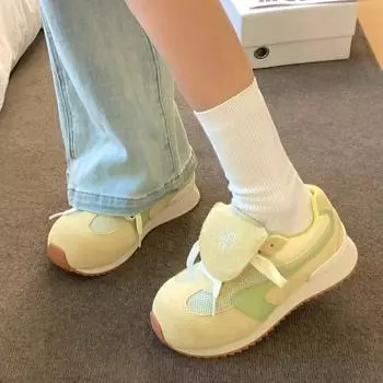 Mesh casual breathable women s shoes summer new versatile platform sports shoes women 35 жёлтый