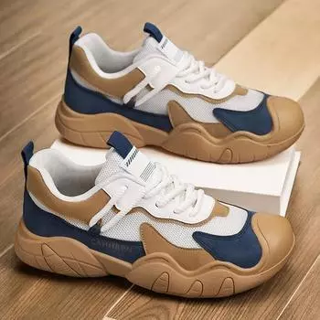 Mesh Casual Sneaker Breathable Students Mans Sport Shoes Men s Sneakers Personality Soft Comfortable Male Footwear Four Seasons 39 чёрный