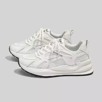 Сетчатые туфли для папы, женская новая летняя спортивная обувь для студентов, универсальные дышащие сетчатые туфли, корейская версия модной обуви 35