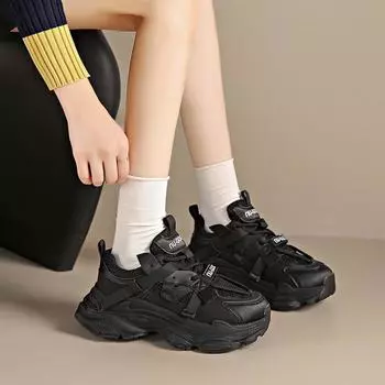 Mesh dad shoes women s platform muffin spring 2025 new versatile small height increase casual women s shoes 35 фиолетовый