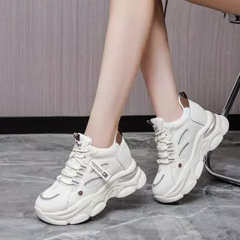 Mesh dad shoes women s shoes new 2025 spring explosion breathable soft sole heightening women s shoes sports shoes women s shoes 35