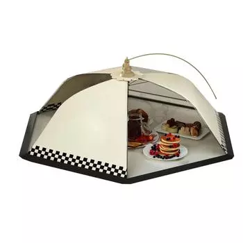 Mesh Food Cover Collapsible and Reusable Mesh Food Cover Tent for Summer Home Camping Picnic Plaid