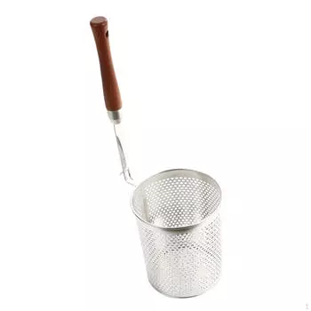 Сетчатый ситечко для пищевых продуктов, корзина для фритюрницы, ложка для жарки спагетти для кемпинга 18cm