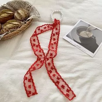 Mesh Lace Ribbon Hair Rope French Style Hair Circle Elegant Sweet Neck Strap Daily Style12