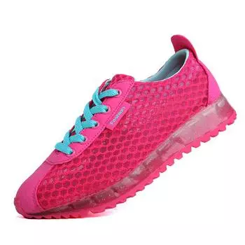 Mesh Lightweight Women s Casual Shoes Hollow Out Breathable Ladies Platform Flat Shoes Shallow Round Toe Women Mesh Casual Shoes 5 чёрный