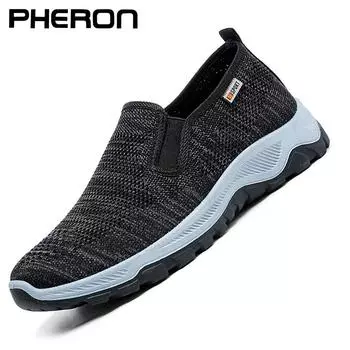Mesh Men Shoes Summer Lightweight Sneakers Men Outdoor Casual Walking Shoes Breathable Slip on Mens Loafers Zapatillas Hombre 6.5