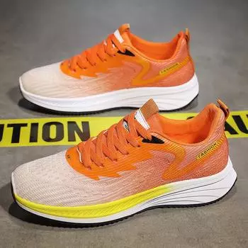 Mesh shoes summer new low-top breathable fly-woven sports shoes lightweight thick-soled wear-resistant casual shoes versatile trend shoes 39