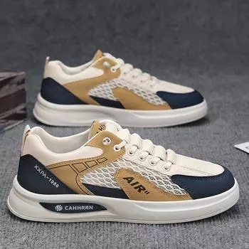 Mesh skateboard shoes student youth casual men s shoes summer breathable big net sports trendy shoes men s 2025 new 39