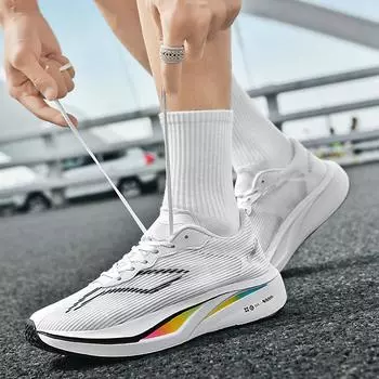 Mesh sneakers men s summer new breathable trendy shoes flying 4C running shoes couple casual shoes mesh shoes 39