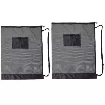 Mesh Socce Ball Bag Extra Large Drawstring Football Storage Bag with Zipper Pocket for Holding Basketball Football Accessories Small