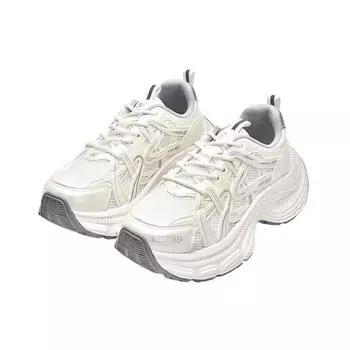 Mesh thick-soled women s 2025 summer new versatile round head lace-up color matching casual sports shoes tide 35