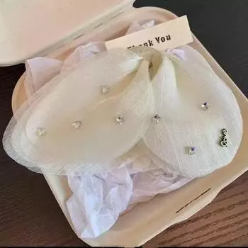 Mesh Tulle Butterfly Grab Clip Elegant Hair Decorate Headband Hair Claw Clip Hair Accessories Gift Headdress