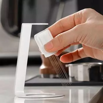 Мешалка для кофе эспрессо из нержавеющей стали 304 с магнитной абсорбционной подставкой, магнитная мешалка для кофейного порошка, распределительные иглы чёрный