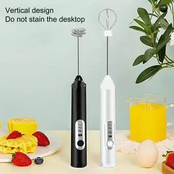 Мешалка для яиц, полезный электрический безопасный блендер для венчика, три шестерни, регулируемый блендер для венчика, мешалка для яиц, кухонные инструменты 2 чёрный