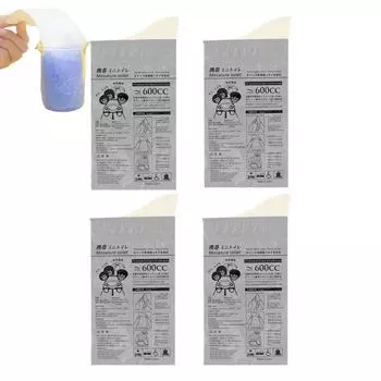 Мешки для мочи для мужчин и женщин, 4 шт., герметичные многоразовые дорожные пробки для туалета, 600 куб. см/700 куб. см, бутылка для мочи для туалета для путешествий