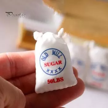 Мешки для муки для кукольного домика, аксессуары для моделирования, тканевый мини-мешок для соли, украшение для реквизита для съемки A