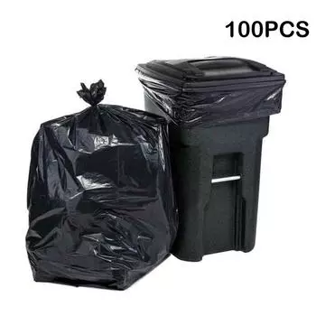 Мешки для мусора, (100 отсчет) Большие черные прочные мешки для мусора 23,6 x 19,6 дюйма One Size чёрный