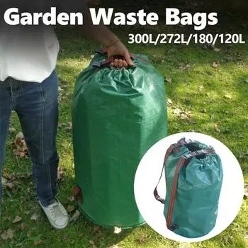 Мешки для садовых отходов 300 л/272 л/180/120 л, прочные большие мусорные мешки с ручками 120L