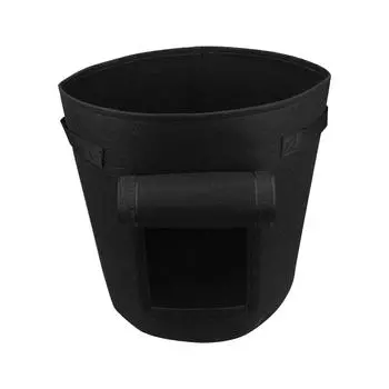 Мешки для выращивания картофеля на 5 галлонов с клапаном, мешки для выращивания картофеля, садовые горшки из прочной ткани с окошком для овощей One Size чёрный
