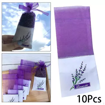 Мешки, пустые маленькие сетчатые многоразовые муслиновые мешочки для специй лаванды, 7 х 16,5 см, упаковка,