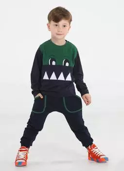 Мешковатые брюки с карманами из крокодиловой кожи + комплект футболок