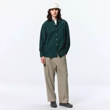 Мешковатые брюки в клетку GU by Uniqlo с двумя подвернутыми краями