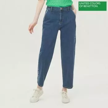 Мешковатые джинсовые брюки Benetton Benetton с боковым принтом Badpb2431 Indigo/42