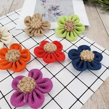 Мешковина Цветы Ручной Работы Гессен Гостиная Романтическая красный