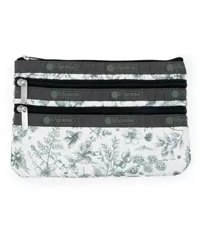 Мешочек 3ZIP Olive Holiday Toile de Jouy [LeSportsac] [Официальный] COSMETIC/7158