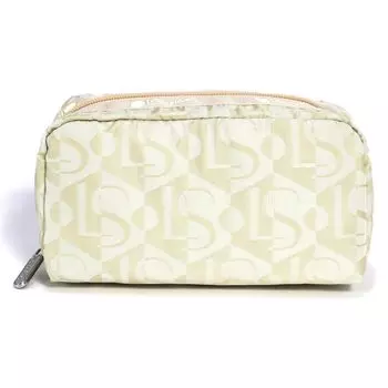 Мешочек 6511 ПРЯМОУГОЛЬНЫЙ КОСМЕТИЧЕСКИЙ E872 МОНОГРАММА ЖАККАРД ЦВЕТ СЛОНОВОЙ КОСТИ [LeSportsac] [item]
