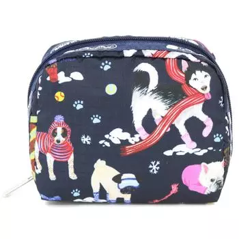 Мешочек 6701 SQUARE COSMETIC HA76 SNOWY PUPS [LeSportsac] [item]