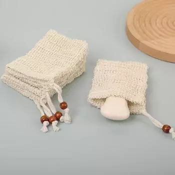 Мешочек для мыла из сизаля для душа, натуральный мешочек для мыла из сизаля, отшелушивающий держатель для мыла для ванны и душа