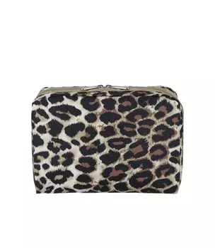 Мешочек ОЧЕНЬ БОЛЬШОЙ ПРЯМОУГОЛЬНЫЙ Fluxen Leopard [LeSportsac] [Официальный] КОСМЕТИЧЕСКИЙ/7121