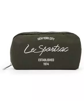 Мешочек ПРЯМОУГОЛЬНЫЙ Dark Olive Script Cosmetic [LeSportsac] [Официальный] COSMETIC/6511