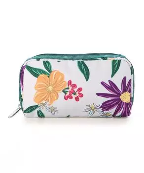 Мешочек ПРЯМОУГОЛЬНЫЙ Графический цветочный цвет слоновой кости [LeSportsac] [Официальный] КОСМЕТИЧЕСКИЙ/6511