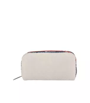 Мешочек ПРЯМОУГОЛЬНЫЙ свитер стеганый цвета слоновой кости [LeSportsac] [Официальный] COSMETIC/6511