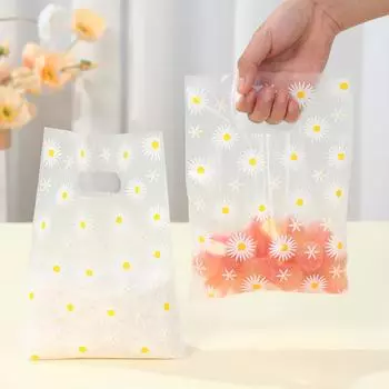 Мешочки для конфет Daisy, прозрачные, для хранения, прозрачные, для упаковки печенья, для выпечки, для украшения дня рождения, для свадебной упаковки, для вечеринок своими руками As picture