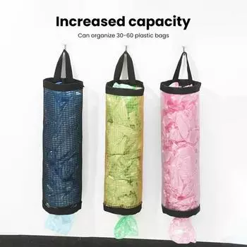 Мешок для хранения мусора, полая сетка, прозрачная легкая настенная подвеска для дома, общежития, пластик серый